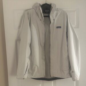 Patagonia Women’s Light Grey/White Rain Jacket with Hood